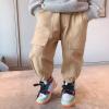 NineFit Basics Toddler Baby Cargo Jogger Pants Spring Summer Solid Cotton Pocket Street Hip Hop Pants Unisex Kids (Khaki, 5-6 Years) view 2
