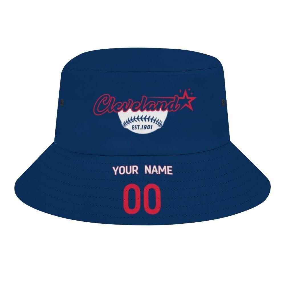 Baseball City Custom Bucket Hat for Men Women Personalized Any Name Number Summer Travel Beach Sun Hat Outdoor Cap Fans Gifts