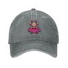 Cute Rag Doll Baseball Cap for Men Women Hat Vintage Cowboy Hats Adjustable Trucker Caps Gray view 2