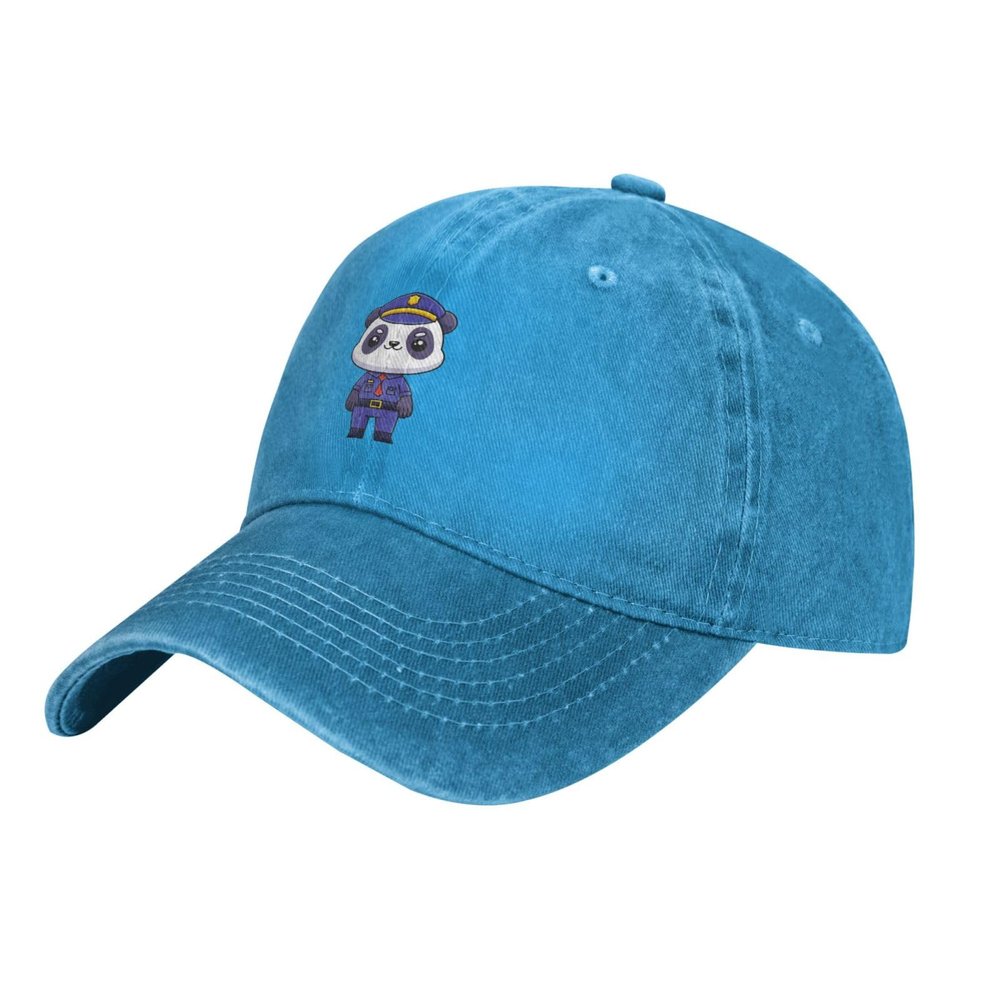 Cute Panda Police Baseball Cap for Men Women Hat Vintage Cowboy Hats Adjustable Trucker Caps Blue