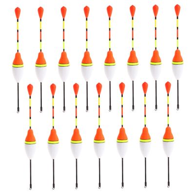 balacoo 15pcs Fishing Bobbers Buoyant Float Tail Light for Bobber Fishing Random Color