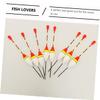 balacoo 15pcs Fishing Bobbers Buoyant Float Tail Light for Bobber Fishing Random Color view 3