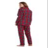 amaxer Women's Flannel Pajama Set 100% Cotton Pajamas For Women Long Sleeve Elastic Drawstring Pjs Button Warm Sleepwear view 3