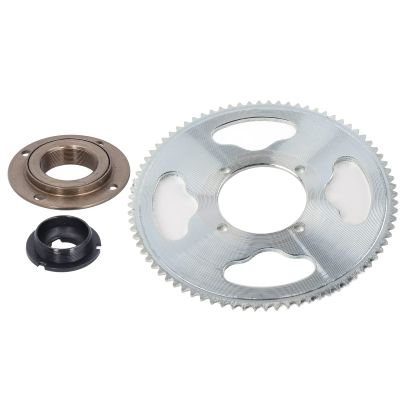 Pilipane 25H 80 Teeth Crankset & Freewheel Connector Kit for Electric Bikes Modification, Long-Lasting Metal Construction