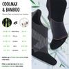 BRISIRA Bamboo Viscose Coolmax Compression No Show Socks Men Cushioned Moisture Wicking Anti Blister Athletic Low Cut Socks view 4