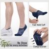 BRISIRA Bamboo Viscose Coolmax Compression No Show Socks Men Cushioned Moisture Wicking Anti Blister Athletic Low Cut Socks view 2