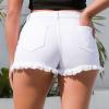 FQFGGYD Women's Cute Ripped Jean Low Rise Booty Shorts Summer Stretch Mini Shorts Denim Short Pants Sports Running Sweatpants view 2