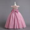 First Communion Dress: Flower Girls Tulle Dress Long A Line Wedding Pageant Dresses Princess Birthday Party Ball Gown for Teen Kids Formal Prom Dance Evening Dusty Pink & Sequin 11-12 Years view 4