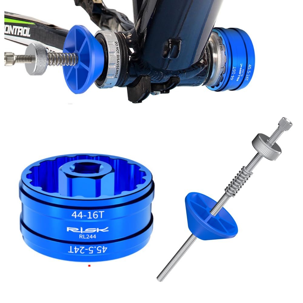 COONIUM 16 Notch 44mm and 12(24) Notch 46mm Bike Bottom Bracket Removal Tool with Retaining System, Compatible with Shimano BSA Hollowtech II, SRAM Dub GXP, Chris King, Campagnolo, etc