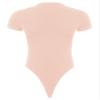 QinCiao Mens Short Sleeve Thongs Leotard Snappies Undershirts Press Button Crotch Shirt Bodysuit Pink XX-Large view 3
