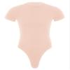 QinCiao Mens Short Sleeve Thongs Leotard Snappies Undershirts Press Button Crotch Shirt Bodysuit Pink XX-Large view 4