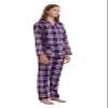 amaxer Women's Flannel Pajama Set 100% Cotton Pajamas For Women Long Sleeve Elastic Drawstring Pjs Button Warm Sleepwear view 2
