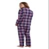 amaxer Women's Flannel Pajama Set 100% Cotton Pajamas For Women Long Sleeve Elastic Drawstring Pjs Button Warm Sleepwear view 3