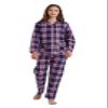 amaxer Women's Flannel Pajama Set 100% Cotton Pajamas For Women Long Sleeve Elastic Drawstring Pjs Button Warm Sleepwear view 4