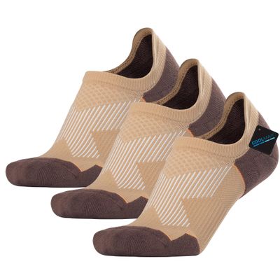 BRISIRA Bamboo Viscose Coolmax Compression No Show Socks Men Cushioned Moisture Wicking Anti Blister Athletic Low Cut Socks