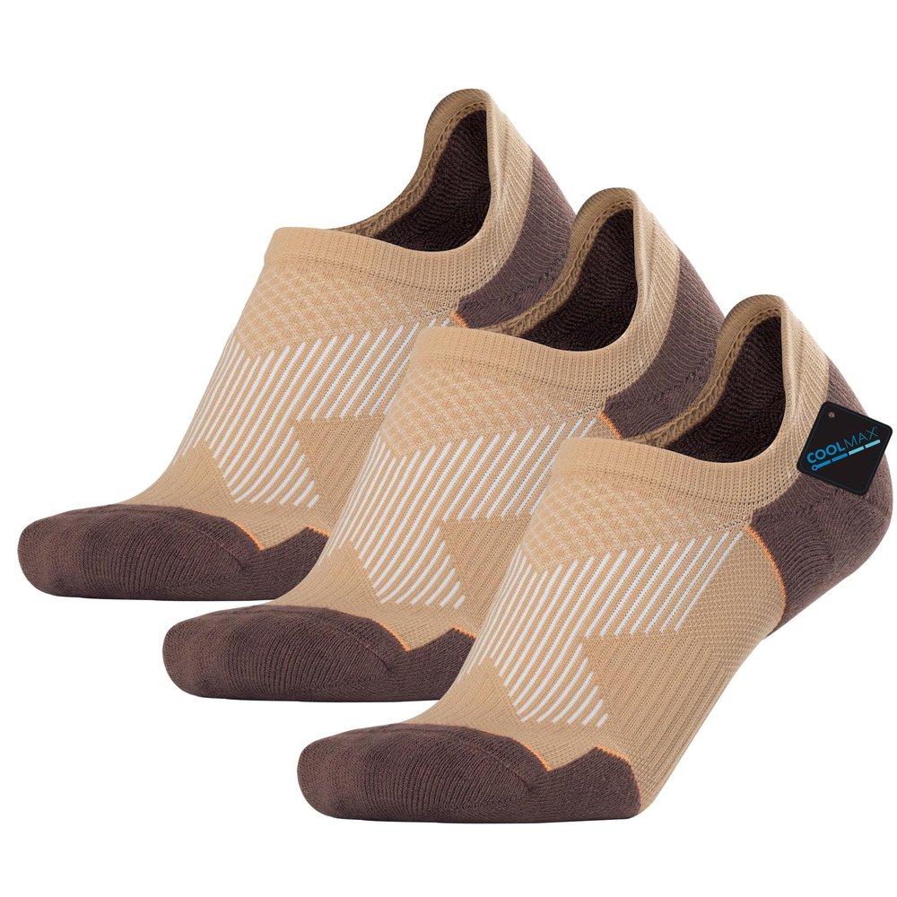 BRISIRA Bamboo Viscose Coolmax Compression No Show Socks Men Cushioned Moisture Wicking Anti Blister Athletic Low Cut Socks