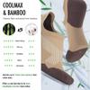 BRISIRA Bamboo Viscose Coolmax Compression No Show Socks Men Cushioned Moisture Wicking Anti Blister Athletic Low Cut Socks view 4