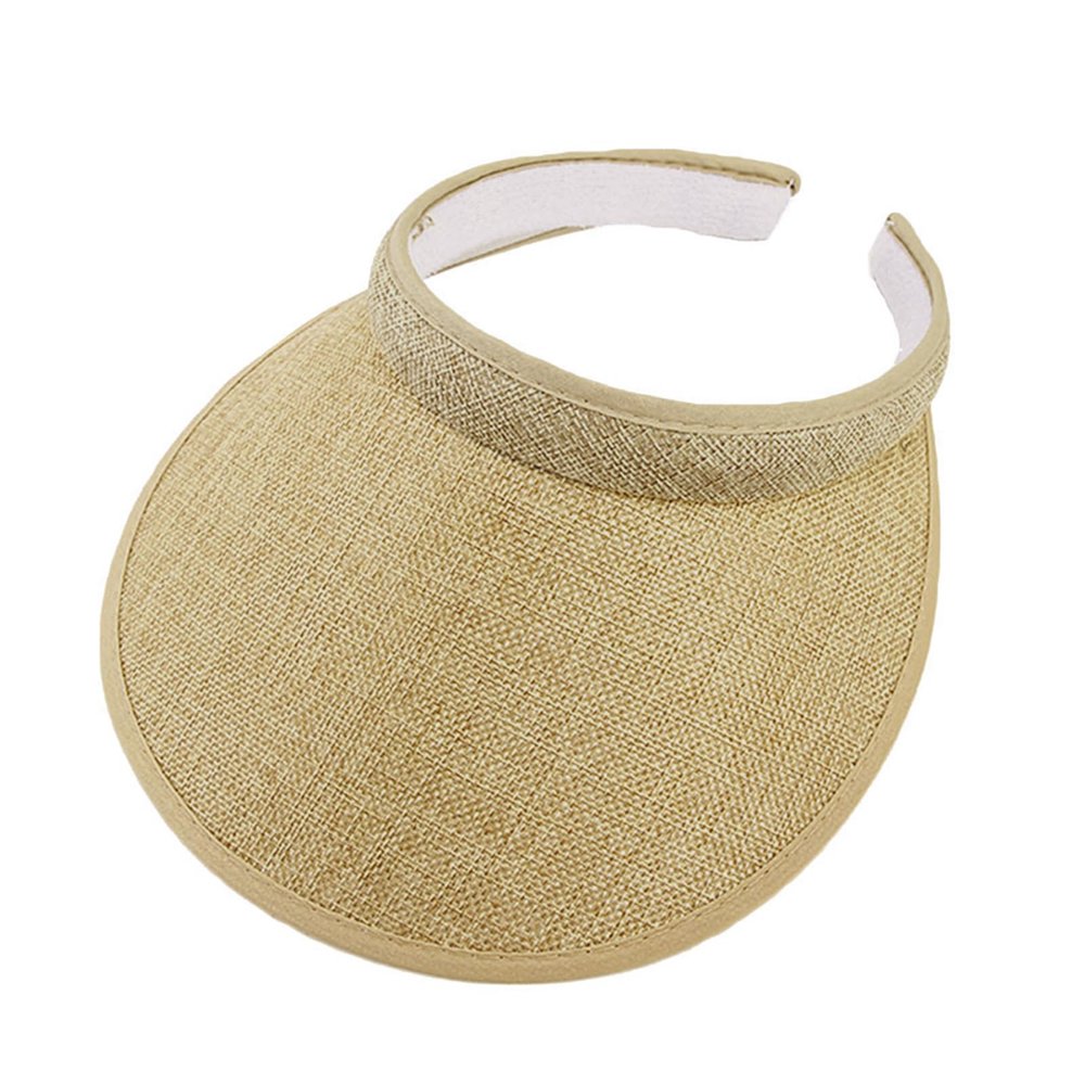 HISYI Sun Hat Women Men Unisex Clip-On UV for for Sun Visor Hat Faux Linen We