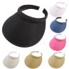 HISYI Sun Hat Women Men Unisex Clip-On UV for for Sun Visor Hat Faux Linen We view 2