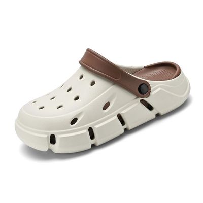 BYDZKJ Mens Clogs, Water Shoes with Adjustable Strap, Lightweight Slip on Mules Garden Kitchen Outdoor Beach Yard Pool Shower Summer Sandals Slippers(Size:EU 36/37,Color:Sand Color)