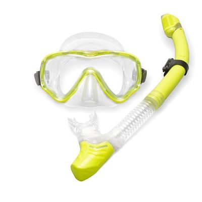 HBNOM Anti-Fog Panoramic Side-View Snorkel Mask, Snorkeling Kit Diving Packages, Liquid Silicone Waterproof Ring, Adjustable Swim Snorkel Set for Snorkeling,C