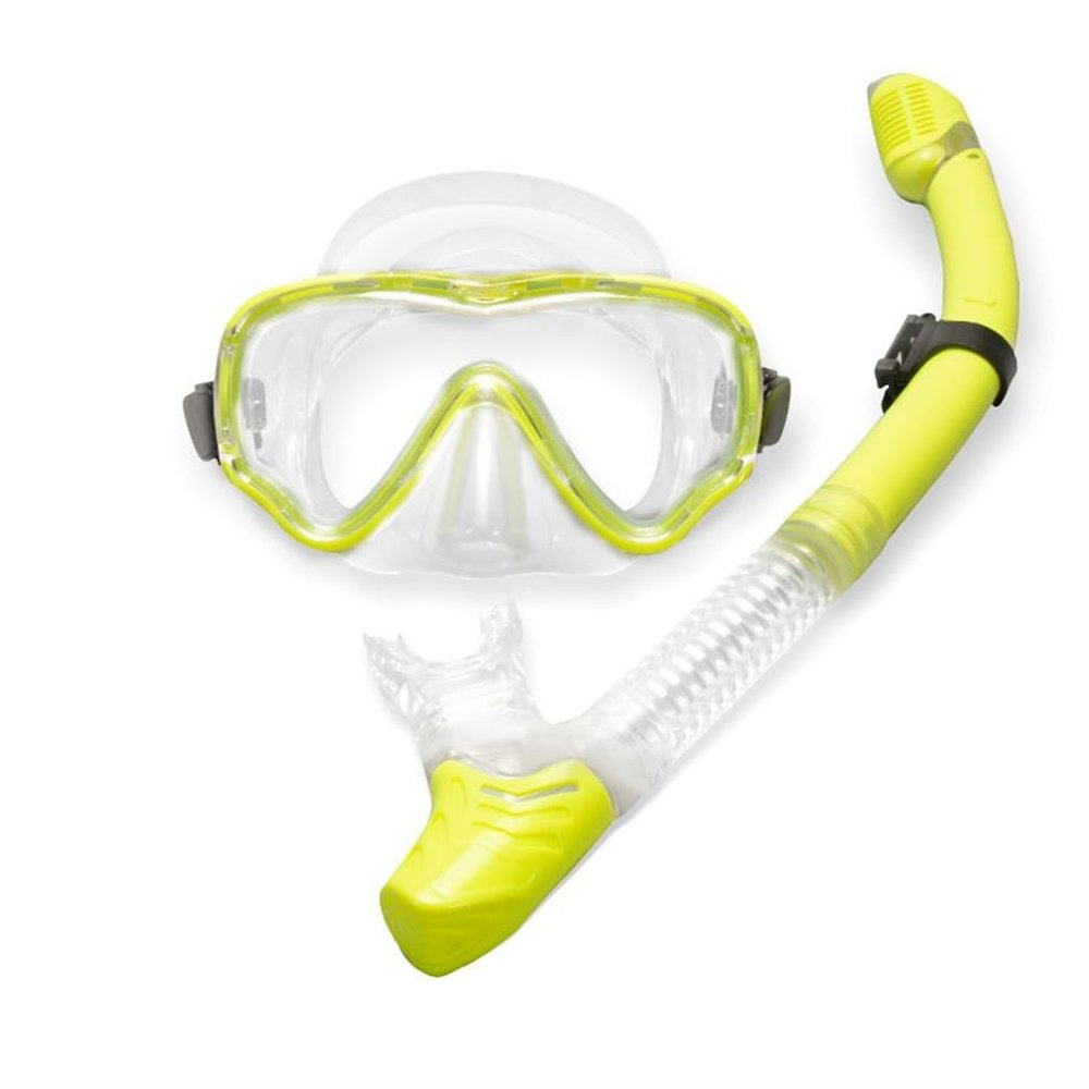 HBNOM Anti-Fog Panoramic Side-View Snorkel Mask, Snorkeling Kit Diving Packages, Liquid Silicone Waterproof Ring, Adjustable Swim Snorkel Set for Snorkeling,C