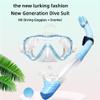 HBNOM Anti-Fog Panoramic Side-View Snorkel Mask, Snorkeling Kit Diving Packages, Liquid Silicone Waterproof Ring, Adjustable Swim Snorkel Set for Snorkeling,C view 2