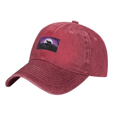 Howling Wolf Landscape Figure Baseball Cap for Men Women Hat Vintage Cowboy Hats Adjustable Trucker Caps Red