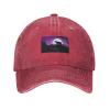Howling Wolf Landscape Figure Baseball Cap for Men Women Hat Vintage Cowboy Hats Adjustable Trucker Caps Red view 2