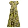 Angxiwan Floral Dresses for Women 2024 Crew Neck Short Sleeve Midi Dress with Pockets Casual Loose Empire Waist Summer Dress view 3