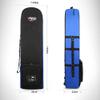 HJHUUA Golf Bag - Lightweight Golf Aviation Bag Waterproof Nylon Cover with Wheel Package - Foldable Golf Clubs Bags Travel Cover (Black Blue) view 3