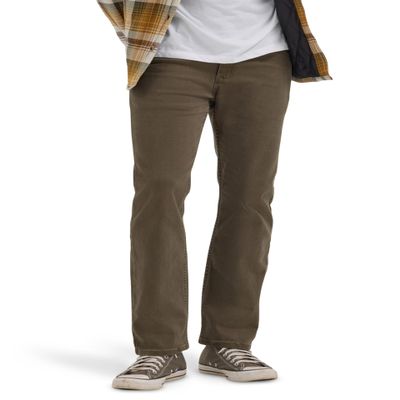 Wrangler Authentics Men's Classic 5-Pocket Regular Fit Flex Jean, Olive, 34W x 29L