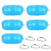 5Pcs Plastic Ping Pong Ball Storage Case,Portable Table Tennis Ball Protective Case Ball Holder,Pong Ball Container Hold 2 Balls with Chain (Blue (Send Chain))