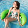 KOLAAZRE Inflatable Water Fruit Floating Bed Recliner with backrest Hammock Adult Float Ins, 120 73, Bow tie yellow view 2