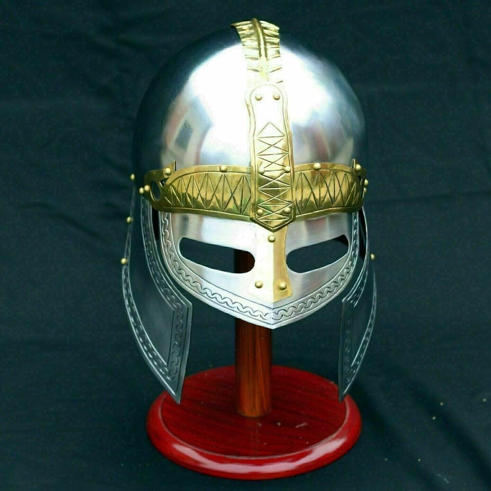 Medieval Armor Viking Knight Crusader Larp Replica Warrior Helmet