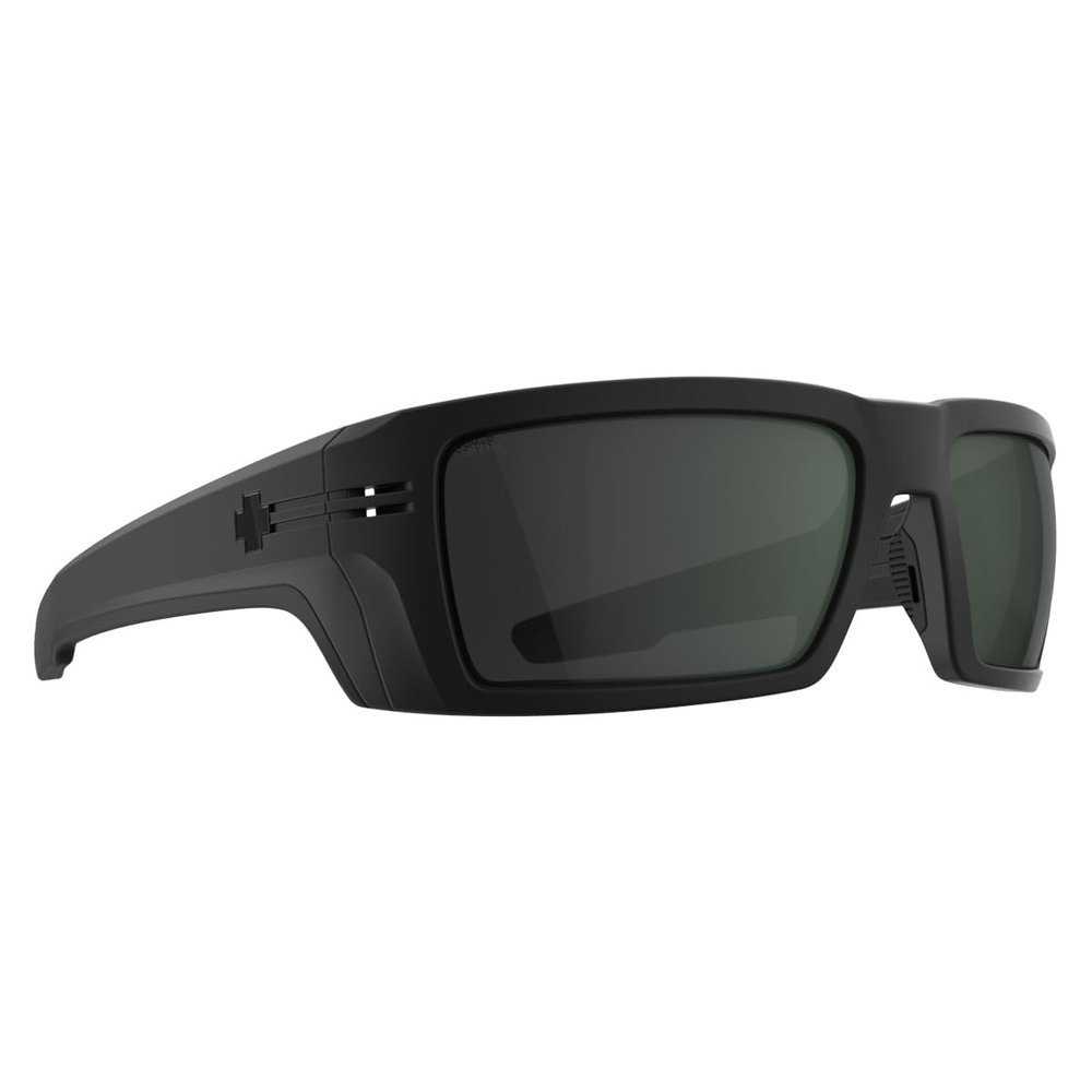 Spy+ - REBAR SE ANSI, Matte Black, Happy Gray Green, Medium-Large, Sunglasses, Unisex, Adult