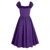 Akklian Women's 2025 Summer Dress Square Neck Sleeveless Tunic Dress Renaissance Corset Dress Fairy Dress Flowy Midi Dress Purple view 2