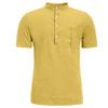 Oversized Shirt Mens V Neck T Shirts with Pocket Cromoncent Mens Shirts De Hombre Manga Larga Men's Shirt and Short Sets Long Sleeve Black Tshirt De Botones para Hombre Graduation Gifts view 2