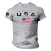 ZYXTIM Mens Patrotic Shirts American Flag Shirt American Flag T Shirts Mens July 4th Shirts for Men Mens Shirts America Short Sleeve Button Down(Grey,X-Large) view 3