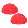Leapiture 2Pcs Pilates Half Ball Stability Ball Fitness Balance Ball Yoga Half Ball Half Dome Balance Ball Spiky Massage Ball Yoga Balance Trainer for Fitness (Red) view 1