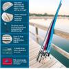 Premium Neoprene Fishing Rod Sleeve  Floating, Puncture Resistant, Labeled Protective Sock for Casting, Spinning, Trolling Fishing Rods (Spinning, Grey, 69") view 2