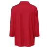 NineFit Basics Polo Shirts for Women,2024 Summer Trendy Plain Lapel V Neck 3/4 Length Sleeve T Shirt,Dressy Casual Loose Fit Going Out Workout Tops Collared Tees Daily Blouses Ladies Work Tunic(B-Red,3XL) view 2