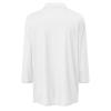 NineFit Basics Polo Shirts for Women,2024 Summer Trendy Plain Lapel V Neck 3/4 Length Sleeve T Shirt,Dressy Casual Loose Fit Going Out Workout Tops Collared Tees Daily Blouses Ladies Work Tunic(B-White,2XL) view 2
