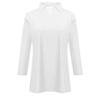 NineFit Basics Polo Shirts for Women,2024 Summer Trendy Plain Lapel V Neck 3/4 Length Sleeve T Shirt,Dressy Casual Loose Fit Going Out Workout Tops Collared Tees Daily Blouses Ladies Work Tunic(B-White,2XL) view 3