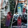 TOPBADE Insulated Water Bottle With 2 Lids (Straw Lid & Spout Lid), Stainless Steel Water Bottle with Paracord Handle Wide Mouth, Double Wall Sweat-Proof BPA-Free RED BLUE view 2