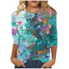 2024 3/4 Sleeve Womens V Neck 3/4 Sleeve Tops 3/4 Sleeve Shirts for Women Plus Size Tops for Women 3/4 Sleeve Tops for Women Casual Summer 3/4 Sleeve 3/4 Sleeve Shirts for Women Plus view 1