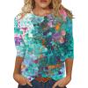 2024 3/4 Sleeve Womens V Neck 3/4 Sleeve Tops 3/4 Sleeve Shirts for Women Plus Size Tops for Women 3/4 Sleeve Tops for Women Casual Summer 3/4 Sleeve 3/4 Sleeve Shirts for Women Plus view 2