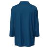 Polo Shirts for Women,2024 Summer Trendy Plain Lapel V Neck 3/4 Length Sleeve T Shirt,Dressy Casual Loose Fit Going Out Workout Tops Collared Tees Daily Blouses Ladies Work Tunic(B-Dark Blue,S) view 2