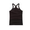 Little Girls Solid Strap Tank Top Racerback Crop Stretch Undershirt Sleeveless Sport Dance Ballet (Black, 18-24 Months) view 1