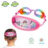 RUIGAO Kids Swim Goggles 3-12, Kids Goggles Fabric Strap, No Hair Pull/UV Proetction/Anti-fog (1PK Extra Bungee - Unicorn) view 3